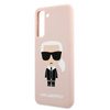 Pouzdro Karl Lagerfeld Fullbody Silicone Iconic - Samsung Galaxy S21 + (růžové)