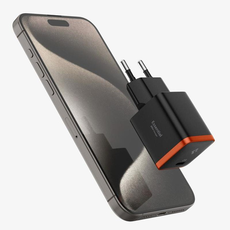 Spigen ArcStation Essential EE301EU - Chargeur secteur USB-C PD + QC3.0 30W (Noir)