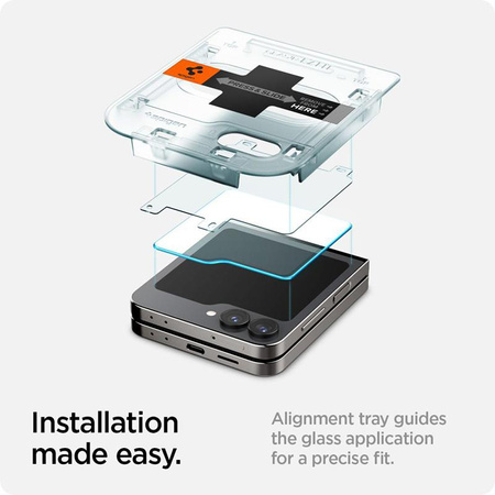 Spigen Glas.TR EZ Fit 2-Pack - Szkło hartowane do Samsung Galax Z Flip 6 / 7 FE (2 sztuki)