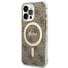 Guess Bundle Pack MagSafe 4G - MagSafe iPhone 13 Pro Max Tasche + Ladegerät-Set (braun/gold)