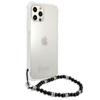 Guess Black Pearl Strap - Coque iPhone 12 / iPhone 12 Pro (Transparent)