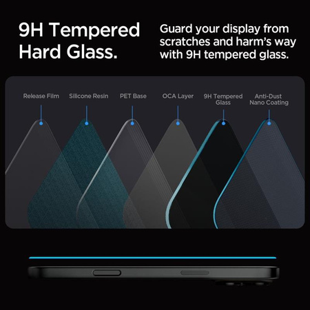 Spigen GLAS.TR EZ FIT Privacy 2-Pack - Szkło hartowane z filtrem prywatyzującym do iPhone 16 Pro / 17 / 17 Pro 2 szt