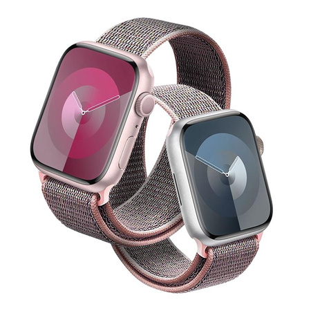 Crong Nylon - Sportovní řemínek pro Apple Watch 38/40/41/42 mm (světle růžový)