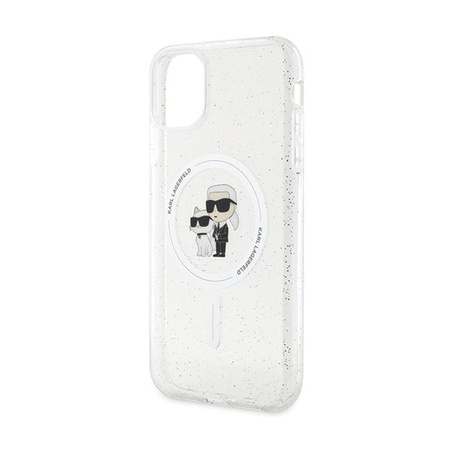 Karl Lagerfeld Karl & Choupette Glitter MagSafe - Coque iPhone 11 (Transparent)