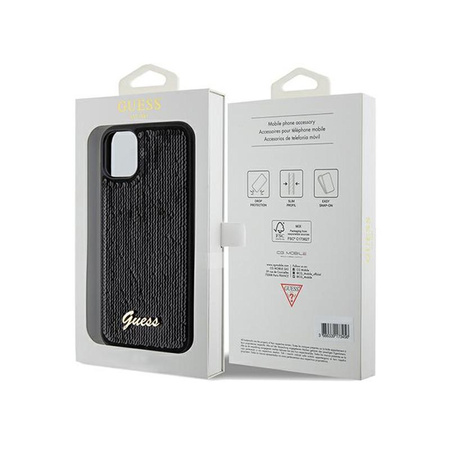 Guess Sequin Script Metal - iPhone 11 Case (Black)