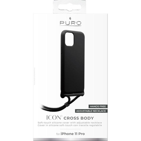 PURO ICON Cross Body - Etui iPhone 11 Pro (noir)