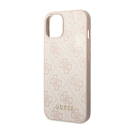 Guess 4G Metall Gold Logo - iPhone 14 Tasche (rosa)