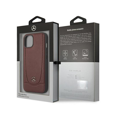 Mercedes Leather Urban Line - iPhone 15 Case (red)