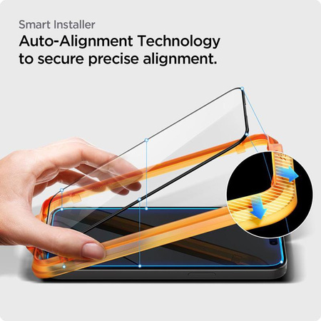 Spigen Alm Glass FC 2-Pack - Verre trempé pour iPhone 15 Pro 2 pcs (Cadre noir)