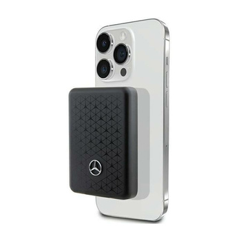 Mercedes Stars Pattern MagSafe - Power Bank indukční 3000 mAh 5W MagSafe (černá)