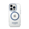Guess Metal Outline Magsafe - iPhone 14 Pro tok (átlátszó / kék)