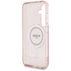 Guess Rhinestones Printed Classic Logo MagSafe - Pouzdro pro Samsung Galaxy S25 (růžové)