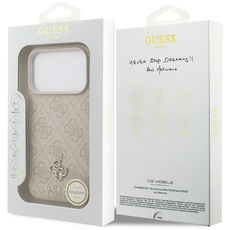 Guess 4G Small 4G and Classic MagSafe - Case for iPhone 17 Pro (pink)