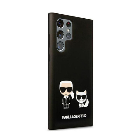 Karl Lagerfeld Slilicone Karl & Choupette - Etui Samsung Galaxy S22 Ultra (czarny)