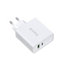 Crong kétportos utazási töltő - USB-A + USB-C Power Delivery 45W hálózati töltő (fehér)