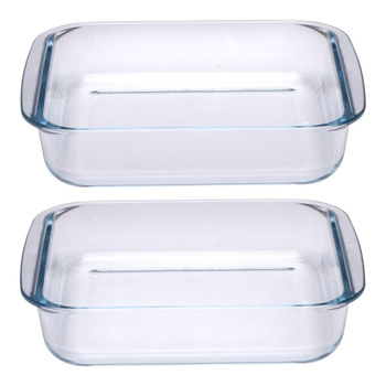 Alpina - Set of glass ovenproof dishes (2 pieces)