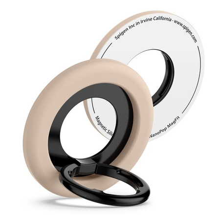 Spigen Nano Pop MagSafe Phone Ring - Magnetický držák na prst s funkcí stojánku (Coconut Beige)
