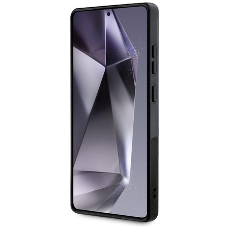 Guess 4G Glitter Triangle Buttons MagSafe - Hülle für Samsung Galaxy S25 Ultra (schwarz)