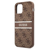 Guess 4G Printed Stripe - iPhone 12 mini Tasche (braun)