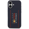 Custodia MagSafe in silicone con logo verticale oversize Red Bull per iPhone 17 (blu navy)