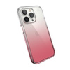 Speck Presidio Perfect-Clear + Ombre - pouzdro pro iPhone 14 Pro s povrchovou úpravou MICROBAN (čiré / Vintage Rose Fade)