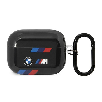 BMW Tricolor Stripes - Tasche für AirPods Pro 2 (Schwarz)
