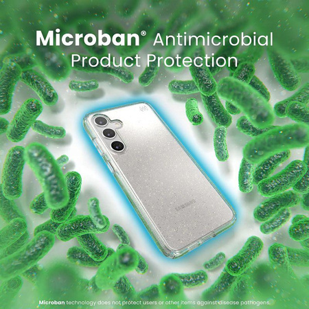 Speck Presidio Lux Glitter - Samsung Galaxy S24+ Case (Clear / Gold Glitter)