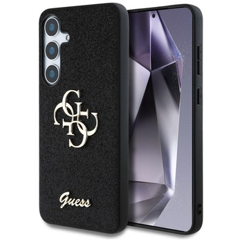 Guess Fixed Glitter Big 4G Metal Logo - Hülle für Samsung Galaxy S25+ (schwarz)