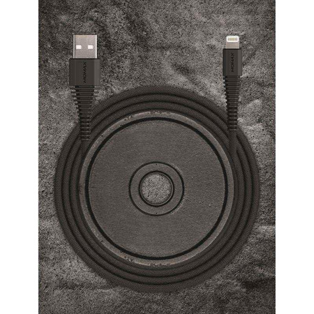 Momax Tough link - USB Lightning MFi csatlakozó kábel , 2,4 A, 1,2 m (fekete)