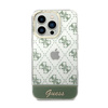 Guess 4G Stripe Script Logo Electroplated Pattern - iPhone 14 Pro Max Case (khaki)