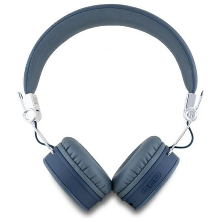 Guess Grained Classic Round Shape - Casque intra-auriculaire sans fil Bluetooth ENC (bleu)