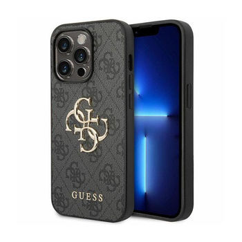 Guess 4G Big Metal Logo - Coque iPhone 15 Pro Max (gris)