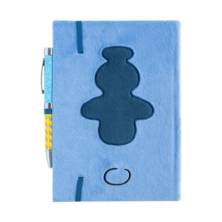 NOTATNIK PLUSZOWY A5 W KROPKI STITCH Z DŁUGOPISEM Disney ZESZYT Z GUMKĄ