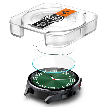 Spigen GLAS.TR EZ FIT 2-Pack - Tvrzené sklo pro Samsung Galaxy Watch 6 Classic 47 mm (2 ks)