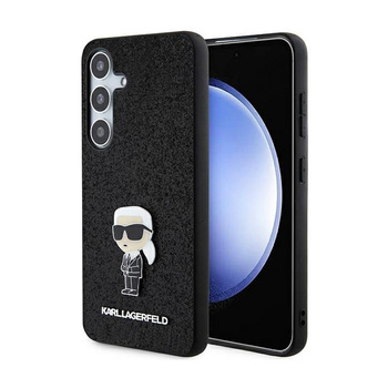 Karl Lagerfeld Fixed Glitter Iconic Logo Metal Pin - pouzdro pro Samsung Galaxy S24 (černé)