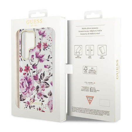 Guess Flower Collection - Samsung Galaxy S23 Ultra (white) case