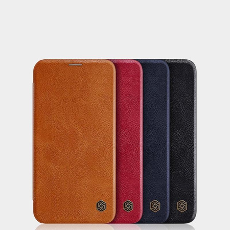 Nillkin Qin Leather Case - Case for Apple iPhone 12 / 12 Pro (Red)