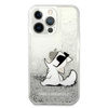 Karl Lagerfeld Liquid Glitter Choupette Fun - Case for iPhone 13 Pro Max (Silver)