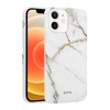Crong Marble Case - Coque pour iPhone 12 Mini (blanc)