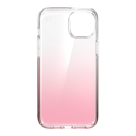 Speck Presidio Perfect-Clear + Ombre - Coque pour iPhone 15 Plus / 14 Plus avec revêtement MICROBAN (Clear / Vintage Rose Fade)
