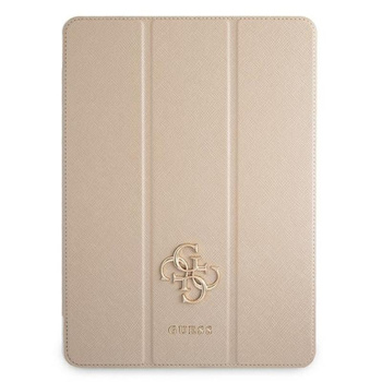 Guess Saffiano 4G Big Metal Logo - pouzdro pro iPad Pro 12,9" 2021 (zlaté)