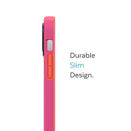 Speck CandyShell Pro + MagSafe - Coque pour iPhone 14 Pro Max avec revêtement MICROBAN (Digital Pink / Energy Red)