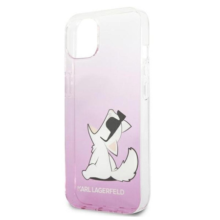 Karl Lagerfeld Choupette Fun - iPhone 13 tok (rózsaszín)
