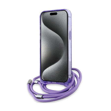 Karl Lagerfeld IML Crossbody Monogramm Karl & Choupette Head MagSafe - iPhone 15 Pro Tasche (lila)