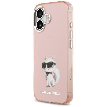 Karl Lagerfeld IML Aquarelle Choupette & Logo MagSafe - Hülle für iPhone 17 (rosa)
