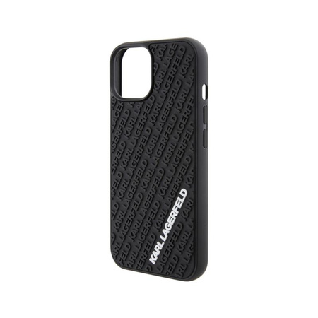 Karl Lagerfeld 3D Rubber Multi Logo - iPhone 15 Tasche (schwarz)