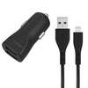 Energizer HardCase - Car charger 2x USB-A 17W 3.4A + MFi certified Lightning cable (Black)