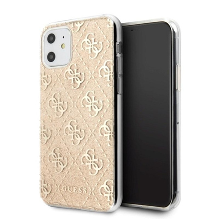 Guess 4G Glitter - pouzdro pro iPhone 11 (zlaté)