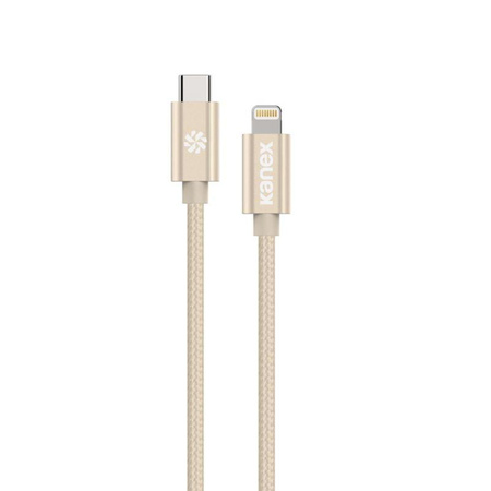 Kanex DuraBraid - USB-C (Power Delivery) to Lightning connection cable MFi certified 1.2 m (Gold)