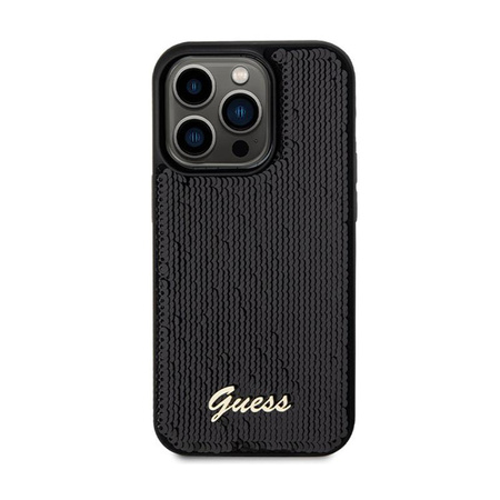 Guess Sequin Script Metal - Case for iPhone 13 Pro (black)